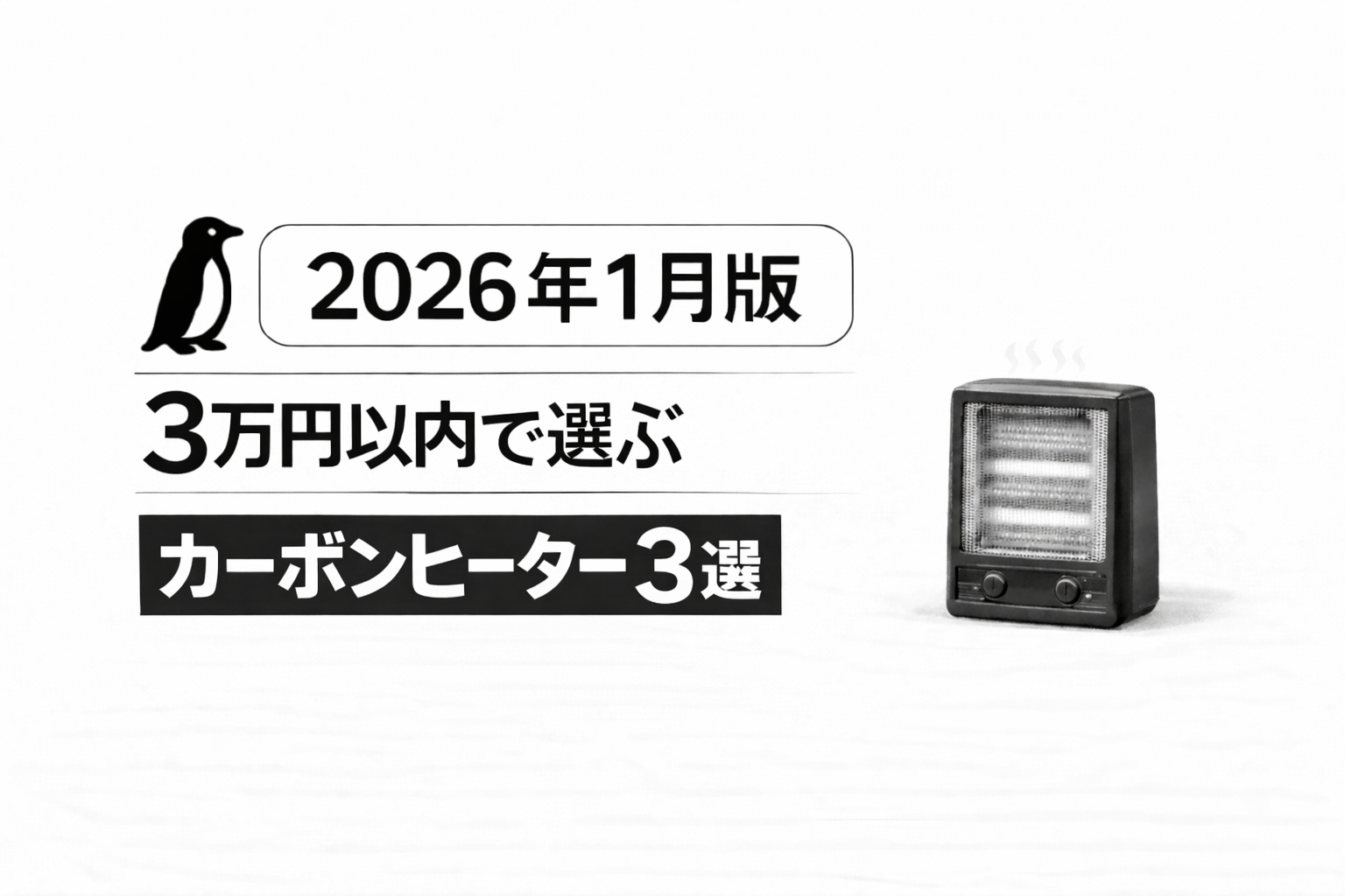【2026年1月版】3万円以内で選ぶ｜おすすめカーボンヒーター3選