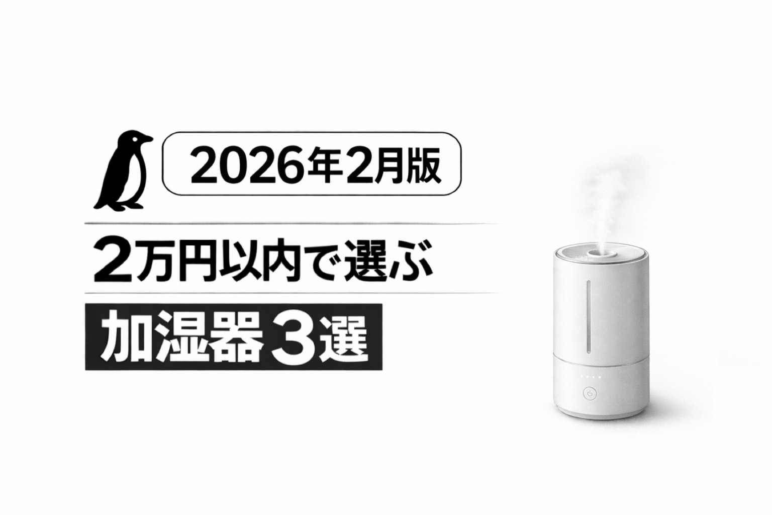 【2026年2月版】2万円以内で選ぶ｜おすすめ加湿器3選